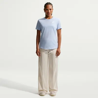 Nike Sportswear Club Kurzarm T-Shirt Damen – HYDROGEN BLUE/WHITE