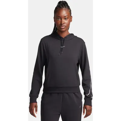 Nike One Dri-FIT Hoodie GX Damen – BLACK/METALLIC SILVER