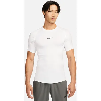 Nike Pro Dri-FIT Tight Kurzarm Shirt Herren – Weiß / Schwarz