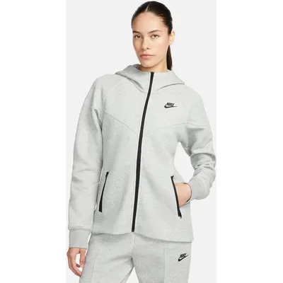 Nike Sportswear Tech Fleece Windrunner Sweatjacke mit Kapuze Damen – DK GREY HEATHER/BLACK
