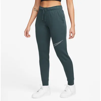Nike Sportswear Club Fleece Shine MR Hose Damen – DEEP JUNGLE