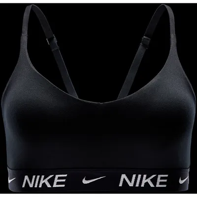 Nike Dri-FIT Indy Sport-BH leichter Halt Damen – Schwarz / Weiß