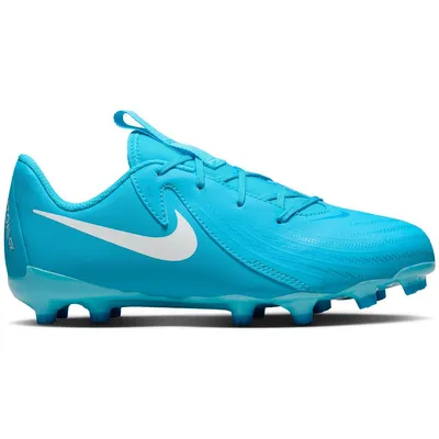 Nike Phantom GX II Academy Fußballschuh FG/MG Kinder – BLUE FURY/WHITE