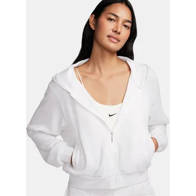Nike Sportswear CHLL FT Hoodie mit Reißverschluss Damen – BIRCH HEATHER/LT OREWOOD BRN