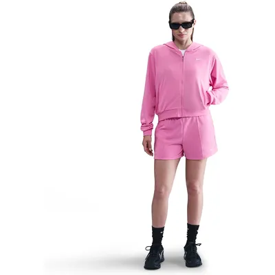 Nike Sportswear CHLL FT Hoodie mit Reißverschluss Damen – PLAYFUL PINK/SAIL