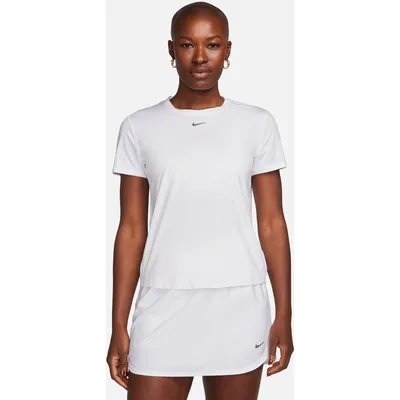 Nike One Classic Dri-FIT Kurzarm T-Shirt Damen – Weiß / Schwarz
