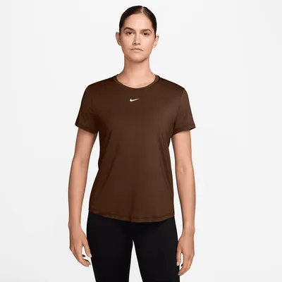 Nike One Classic Dri-FIT Kurzarm T-Shirt Damen – CACAO WOW/WHITE