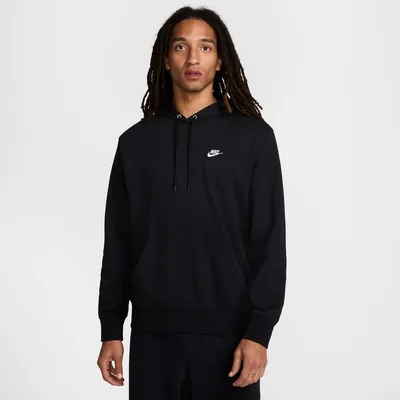 Nike Club FT PO Kapuzensweat Herren – Schwarz / Weiß