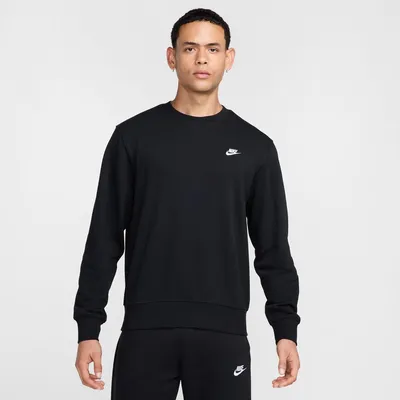 Nike Club FT Crew Shirt Herren – BLACK/WHITE