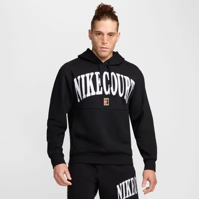 Nike Shirt Court Heritage Dri-FIT Fleece – BLACK/WHITE/FLAT PEWT