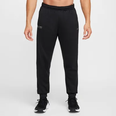 Nike Sporthose Therma-FIT Tapered Fitness – BLACK/BLACK/WHITE