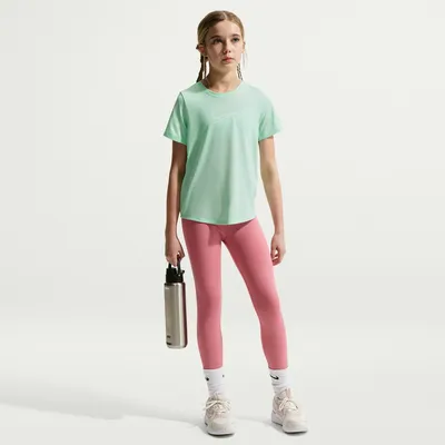 Nike Dri-FIT One STD HBR Kurzarm Shirt Kinder – ARCTIC GREEN/WHITE