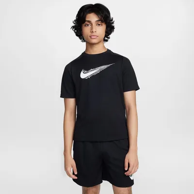 Nike Dri-FIT Multi T-Shirt Kurzarm HBR Kinder – BLACK/WHITE