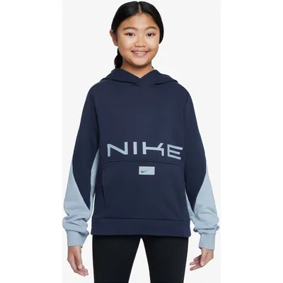 Nike Dri-FIT Multi Fleece Hoodie PO LOVE Kinder – MIDNIGHT NAVY/LT ARMORY BLUE