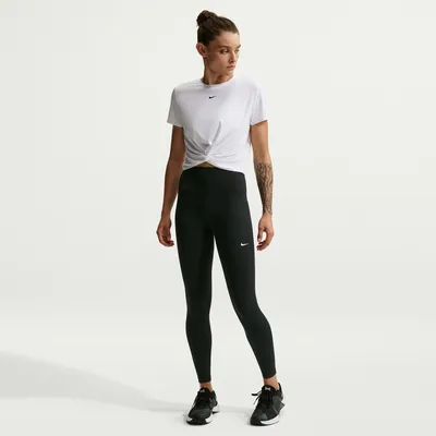 Nike Dri-FIT One HR Tight USEAM Damen – Schwarz / Weiß