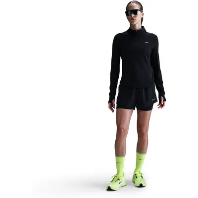 Nike Swift Dri-FIT UV HZ Laufshirt Langarm Damen – BLACK/REFLECTIVE SILV