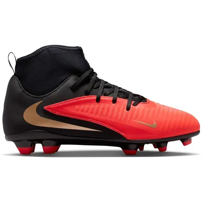 Nike Phantom 6 High Club FG/MG Fußballschuh Kinder – BRIGHT CRIMSON/BLACK-
