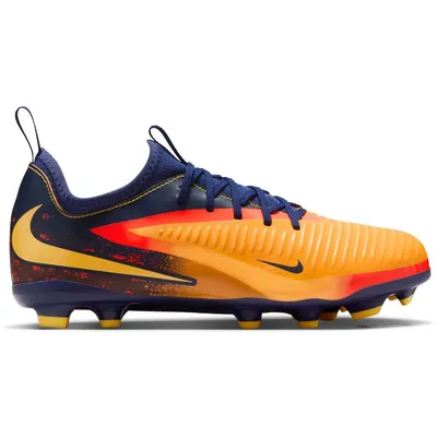 Nike Phantom 6 Low Academy Fußballschuh FG/MG EH Kinder – LASER ORANGE/LEMON VENOM-BLUE VOID