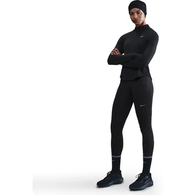 Nike Dri-FIT Tempo HR 7/8 Lauftight Damen – BLACK/REFLECTIVE SILV