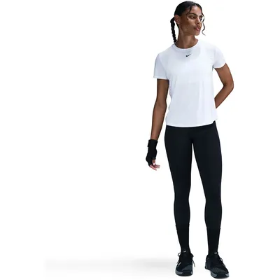 Nike Dri-FIT One Classic Kurzarm Shirt WT Damen – WHITE/BLACK