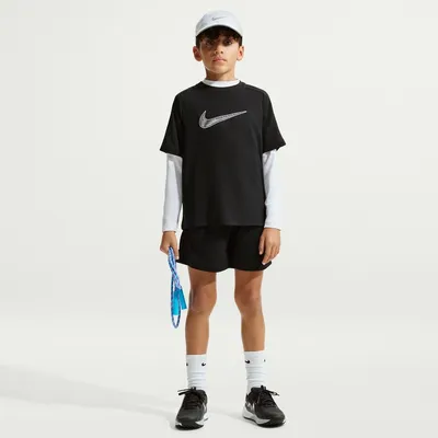 Nike Dri-FIT Multi HBR Kurzarm Shirt Kinder – BLACK/WHITE