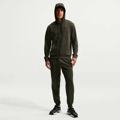 Nike Dri-FIT UV Flex Fleece Kapuzensweat mit Reißverschluss Herren – SEQUOIA/SEQUOIA/BLACK