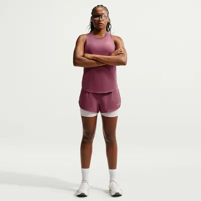 Nike Dri-FIT Flow MSH 2N1 Laufshorts Damen – PINK SMOKE/REFLECTIVE
