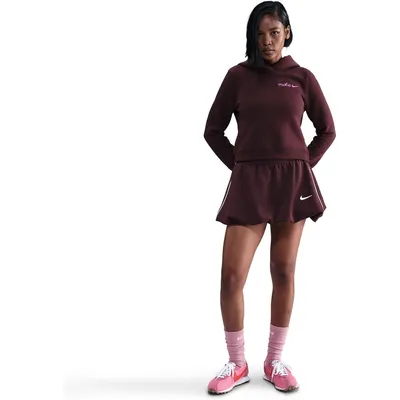 Nike Sportswear Phoenix Fleece Shrunken Hoodie Damen – BURGUNDY CRUSH
