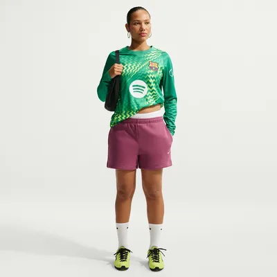 Nike Shorts Da Nike Studio Fleece aus mittelschwerem Material Shorts mit mittelhohem Bund (Damen) – PINK SMOKE/SAIL