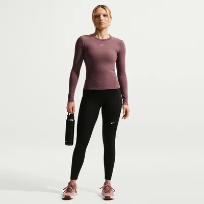 Nike One Dri-FIT FTTD Langarmshirt Damen – TATTOO/WHITE