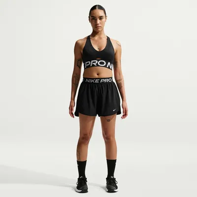 Nike Pro Dri-FIT 365 3IN WVN Shorts Damen – BLACK/WHITE
