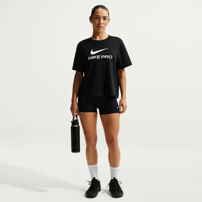 Nike Pro Dri-FIT 365 Loose T-Shirt Damen – BLACK/WHITE