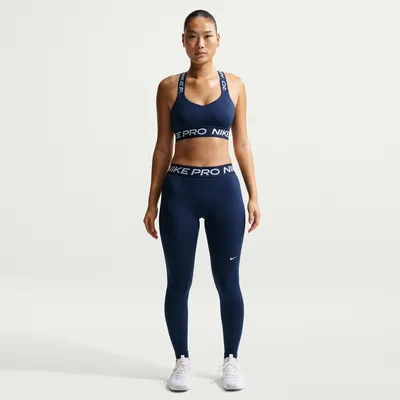 Nike Pro Dri-FIT 365 MR Tight USM Damen – MIDNIGHT NAVY/WHITE