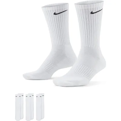 Nike Everyday Crew Sportsocken gepolstert 3er-Pack 132 – Weiß / Schwarz
