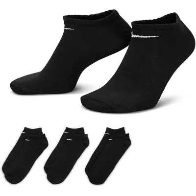 Nike Everyday Lightweight No-Show Sportsocken 3er-Pack 132 – Schwarz / Weiß