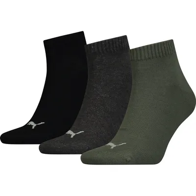 PUMA UNISEX QUARTER PLAIN 3P – Grün