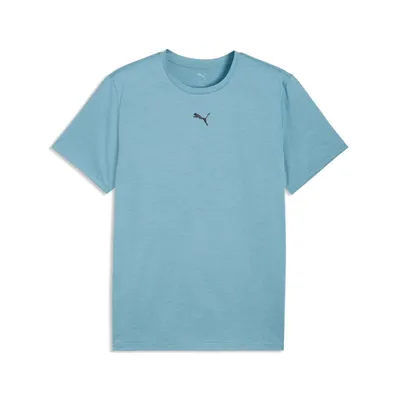Puma M TAD ESSENTIALS HEATHER CAT Tee CF small cat – Baltic Sea Blue Heather