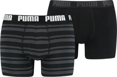 PUMA HERITAGE STRIPE BOXER 2P – Schwarz