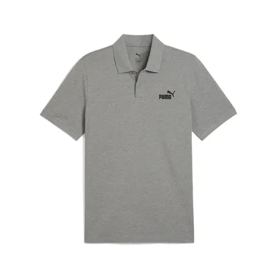 Puma ESS No. 1 Logo Pique Polo – Medium Gray Heather