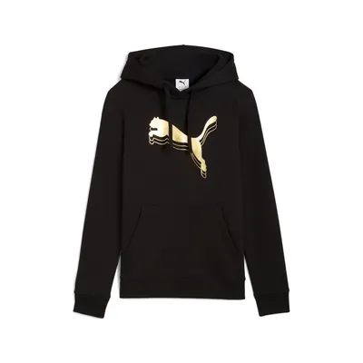 Puma ESS METALLIC Hoodie FL – PUMA Black-Metallic Gold