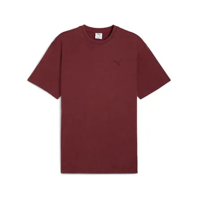 Puma ESS ELEVATED Relaxed Wash Tee – Ruby Shimmer