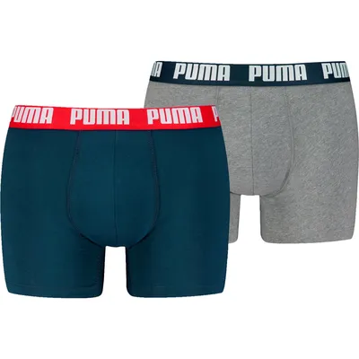 PUMA MEN EVERYDAY BASIC BOXERS 2P – NAVY / GREY MELANGE