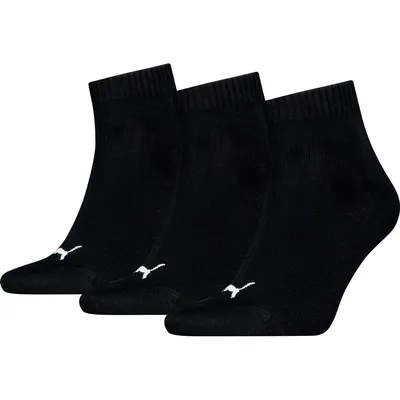PUMA UNISEX QUARTER PLAIN 3P – BLACK