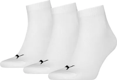 PUMA UNISEX QUARTER PLAIN 3P – Weiß