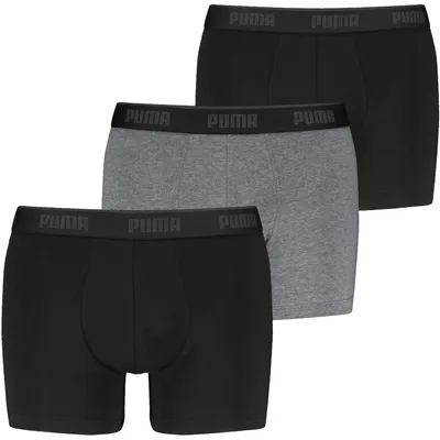 PUMA MEN EVERYDAY BASIC BOXERS 3P – Schwarz / Grau