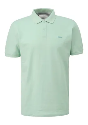 s.Oliver Poloshirt aus Baumwollpiqué – Blau Grün