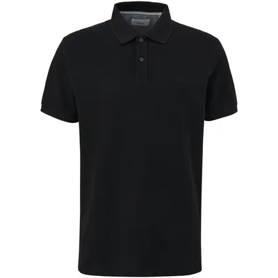 s.Oliver Poloshirt aus Baumwollpiqué – Schwarz