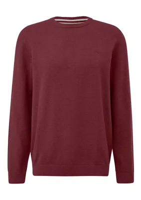s.Oliver Baumwollpullover mit Logo-Stickerei – Rot