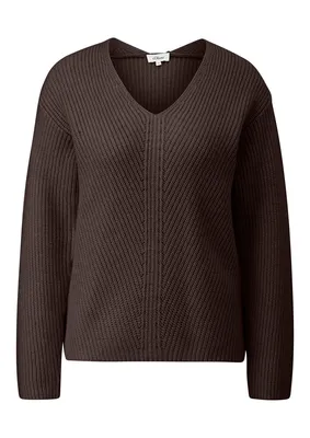 s.Oliver Damen Strickpullover – BROWN