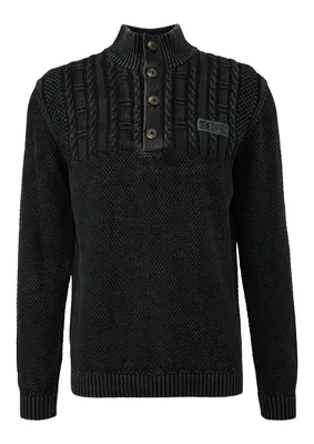 s.Oliver Herren Strickpullover – GREY/BLACK